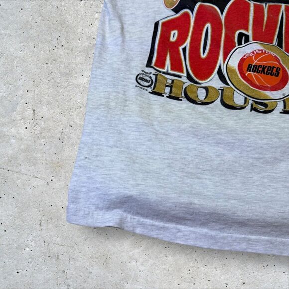 Vtg 1995 Houston Rockets NBA Finals Champions T-Shirt Blue Wave XL Back to Back - Picture 4 of 13